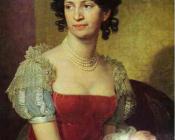 弗拉基米尔 波罗维科夫斯基 : Portrait of Princess M. I. Dolgorukaya